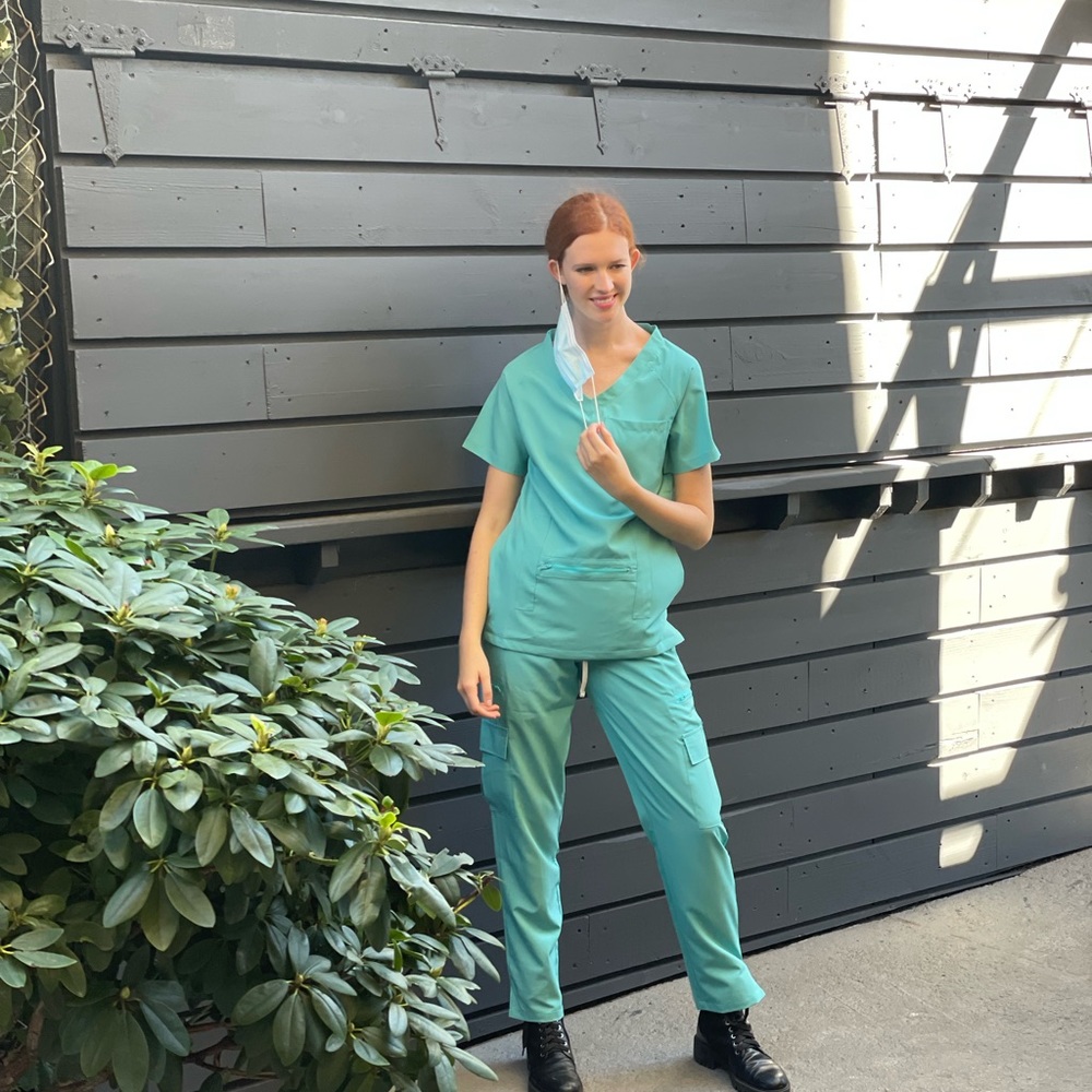 Medical scrub top and pants